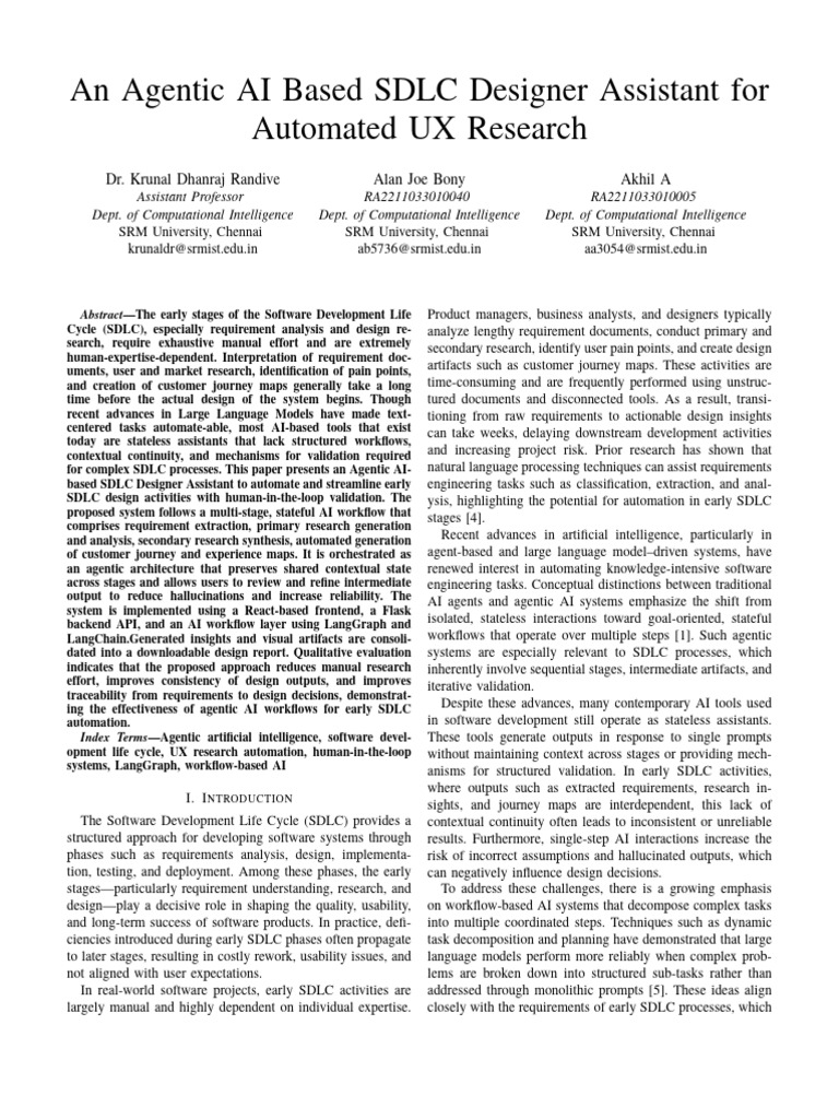 Agentic AI for Automated SDLC Design | PDF | Software Development ...