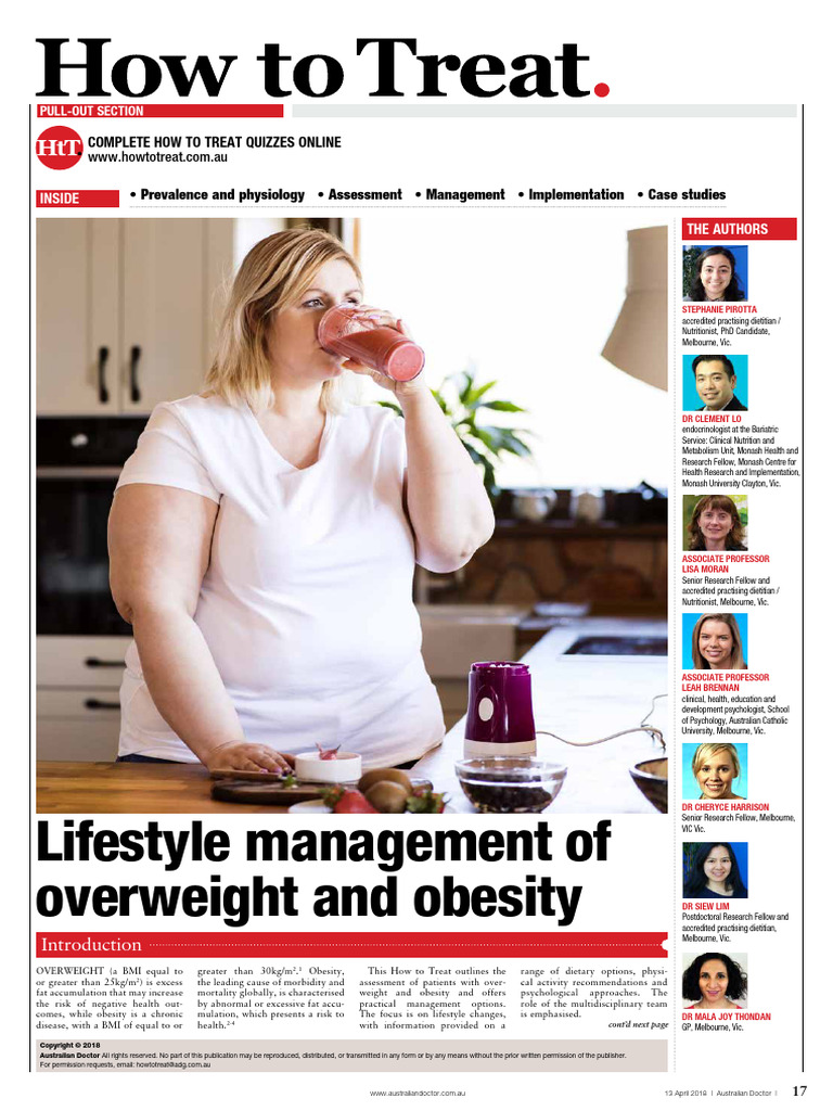 Lifestyle Management of Obesity Guide | PDF | Obesity | Body Mass Index