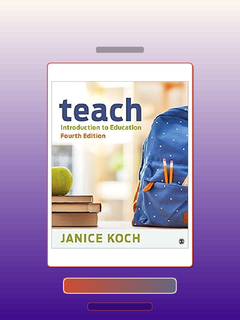 Teach Introduction to Education 4th Edition E-book Testbank Solutions | PDF | Multiple Choice ...