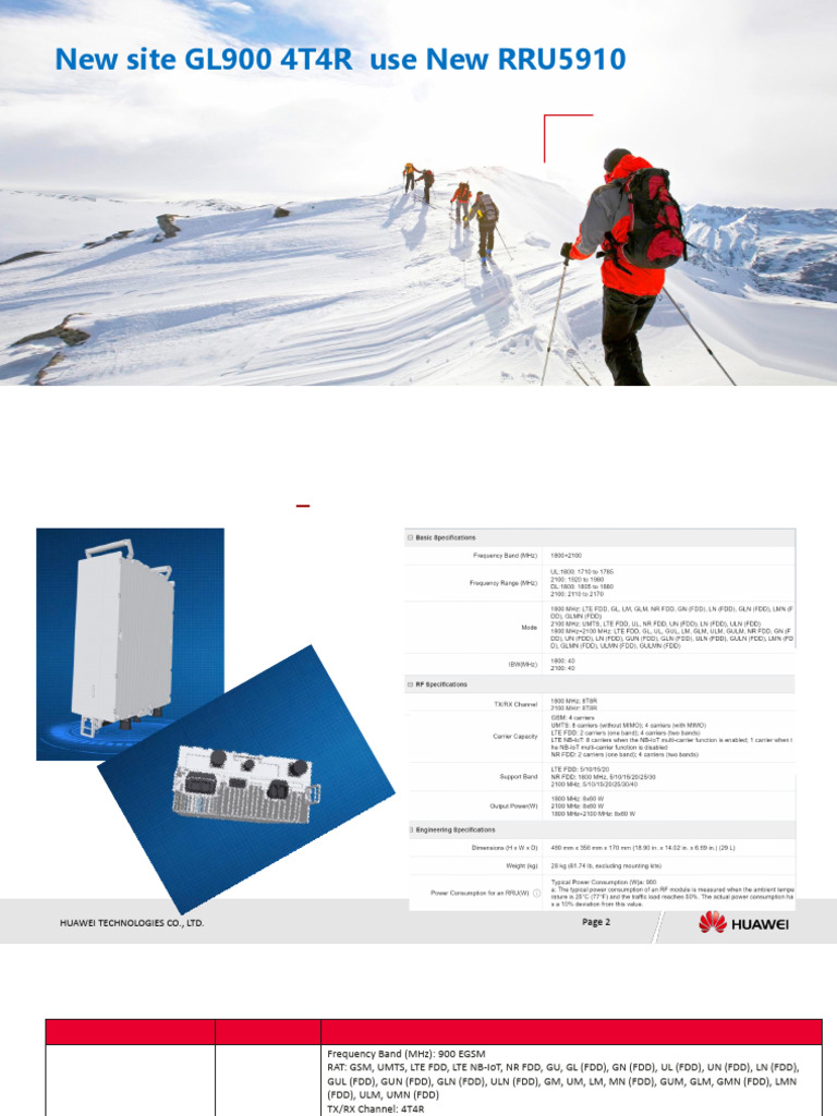 RRU5910 and RRU5866 Antenna Configurations | PDF | Lte ...