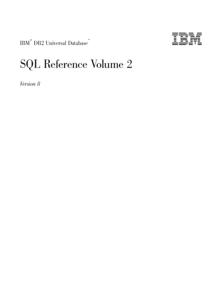 DB2 SQL Reference Volume 2 - Db2s2e80 | PDF | Sql | Function (Mathematics)
