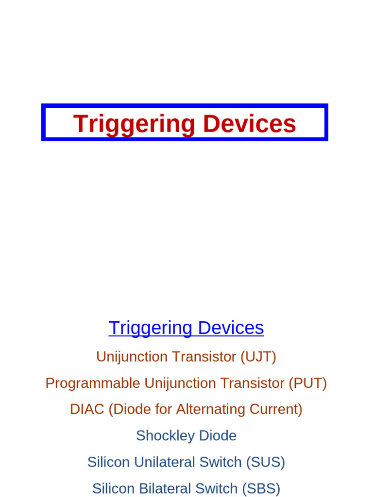 04-Lecture-Thyristors 003 (Triggering Devices & Commutation) (1) | PDF ...