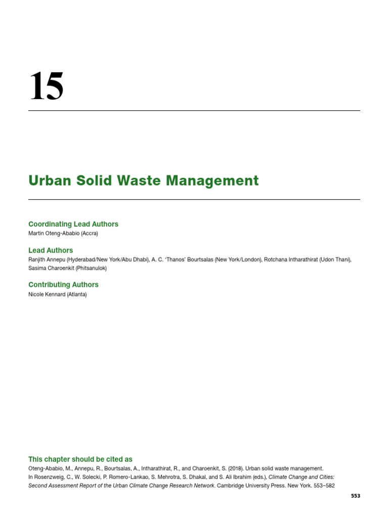 Urban Solid Waste Management Insights | PDF | Municipal Solid Waste ...