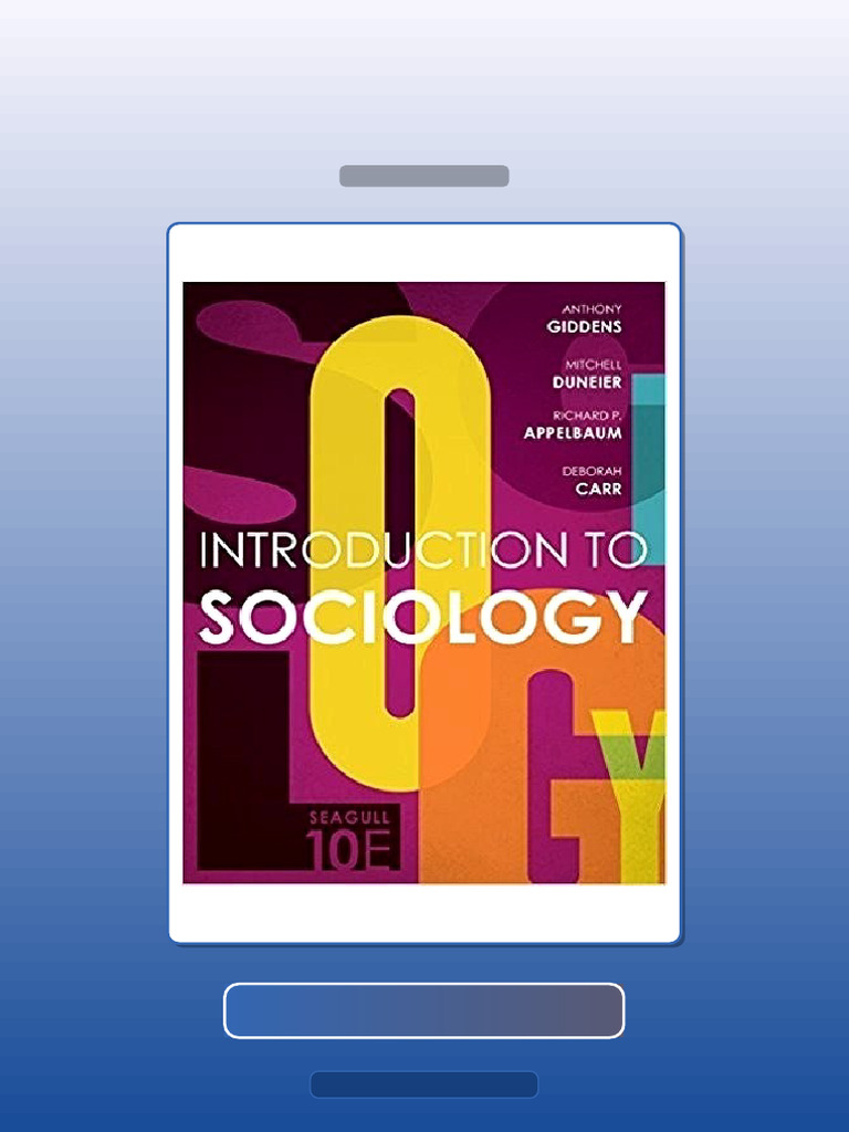 Introduction to Sociology 10th Edition by Anthony Giddens E-book ...