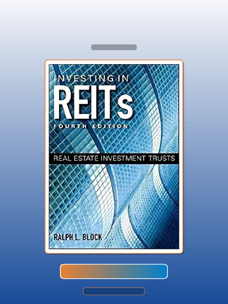 Investing in REITs Real Estate Investment Trusts Bloomberg Book 141 E ...