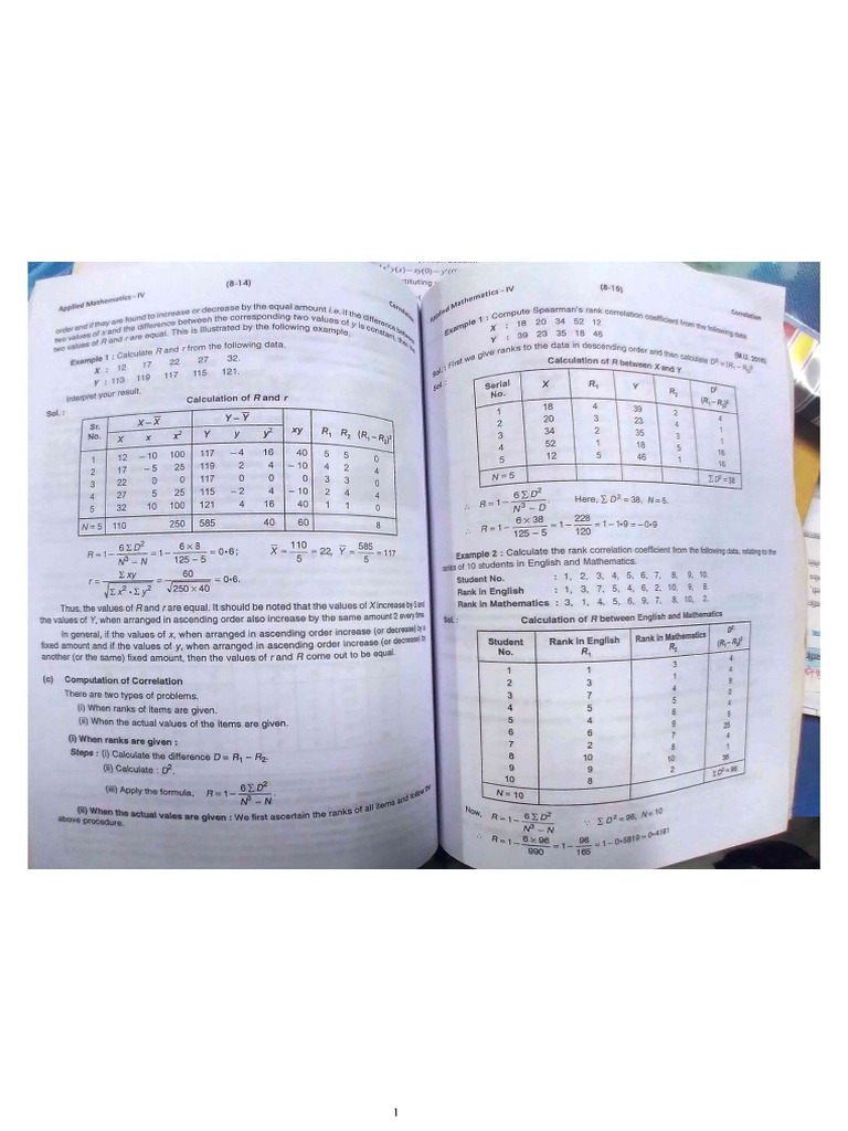 Spearmans Rank Correlation - Cieff. | PDF