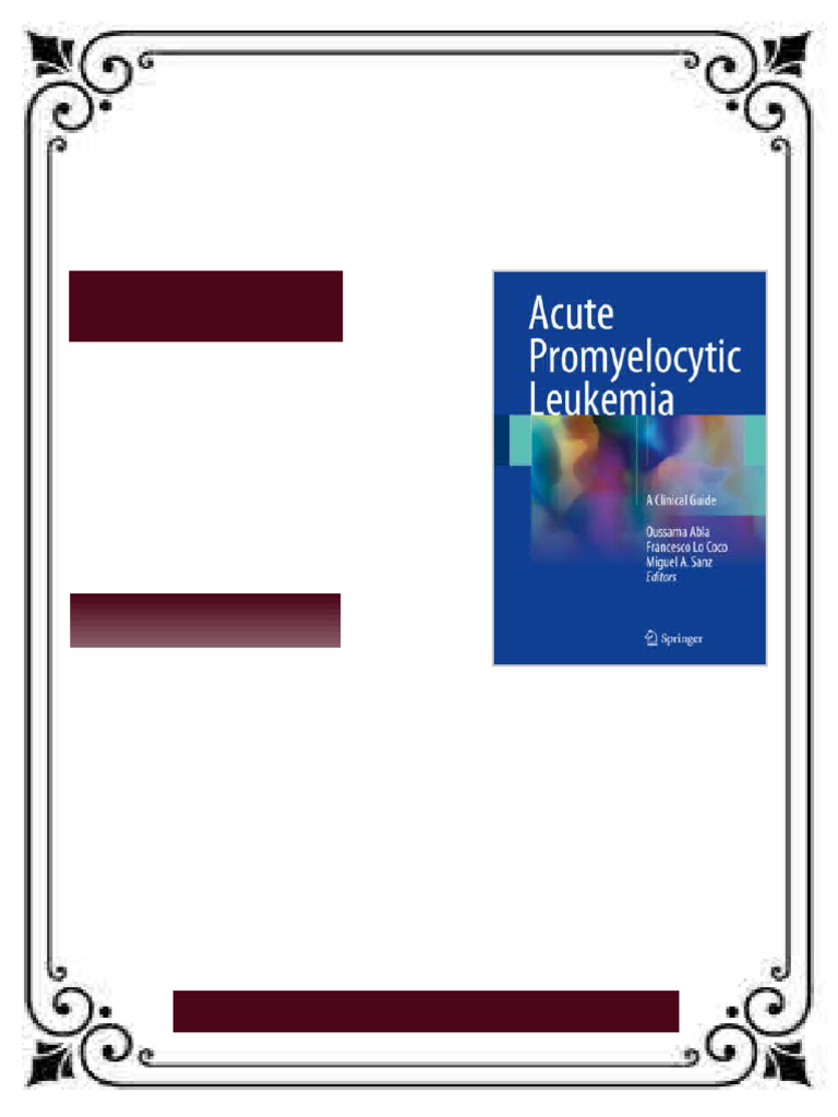 Acute Promyelocytic Leukemia Oussama Abla eBook academic pdf edition ...