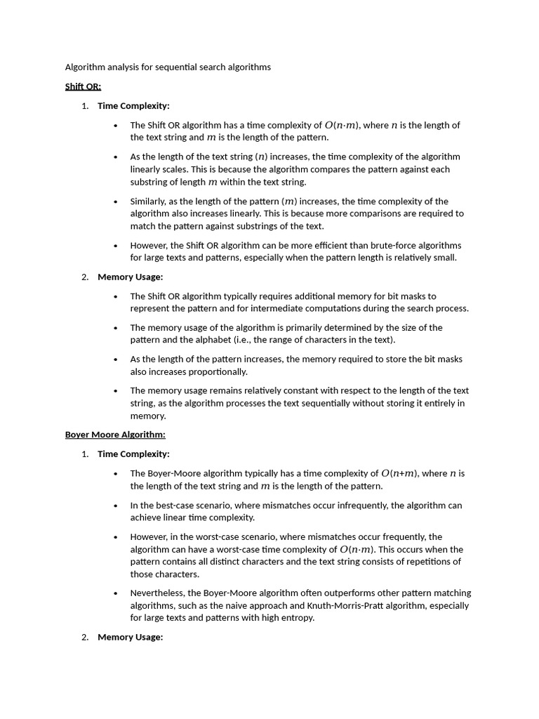 Analysis of Search Algorithm Complexities | PDF | Time Complexity ...