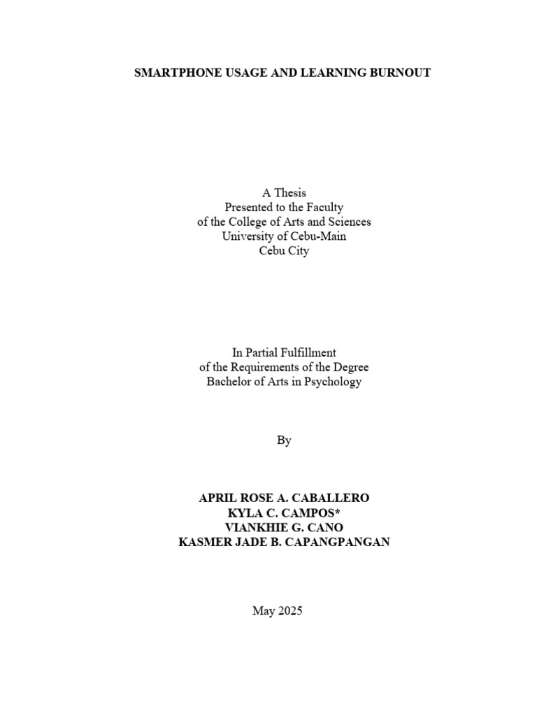 Impact of Smartphones on Learning Burnout | PDF | Occupational Burnout ...