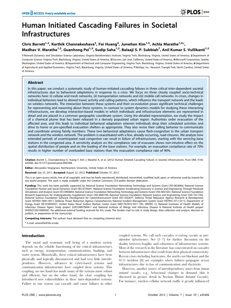 Human-Caused Failures in Infrastructure | PDF | System | Emergency ...