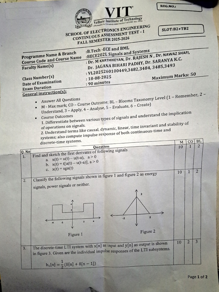 Signals and Systems Exam Guide | PDF | Control Theory | Algorithms
