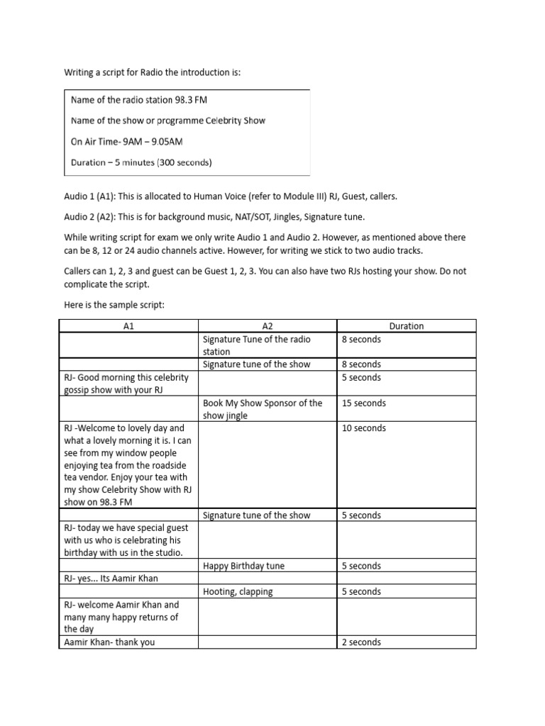 Radio Script Writing Guide | PDF | Indian National Congress | Politics ...