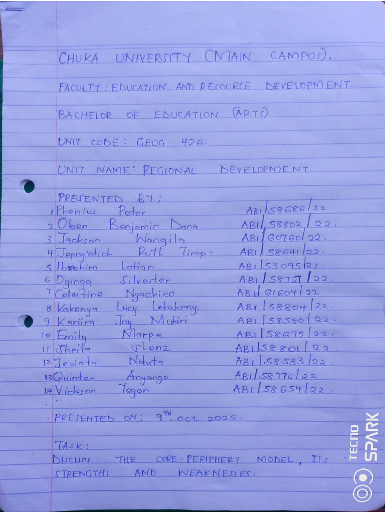 Geog 426..the Core-Periphery Model | PDF