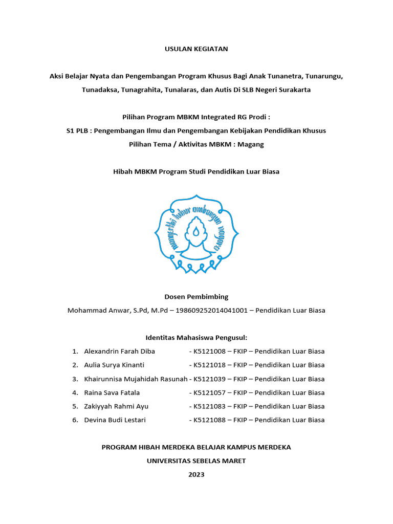Program Khusus untuk Anak Berkebutuhan Khusus | PDF