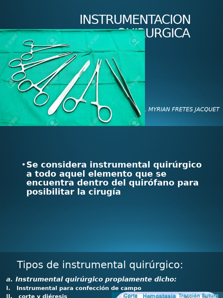 Tipos de Instrumental Quirúrgico Esencial | PDF | Cirugía | Cirujano