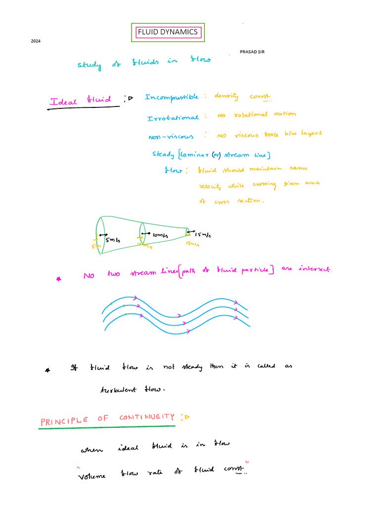 Fluid Dynamics 2024 | PDF