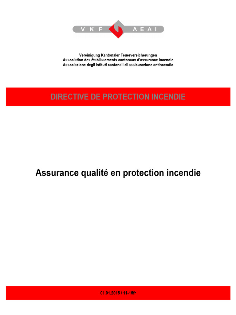 Directive sur la protection incendie 2015 | PDF | Assurance | Sécurité