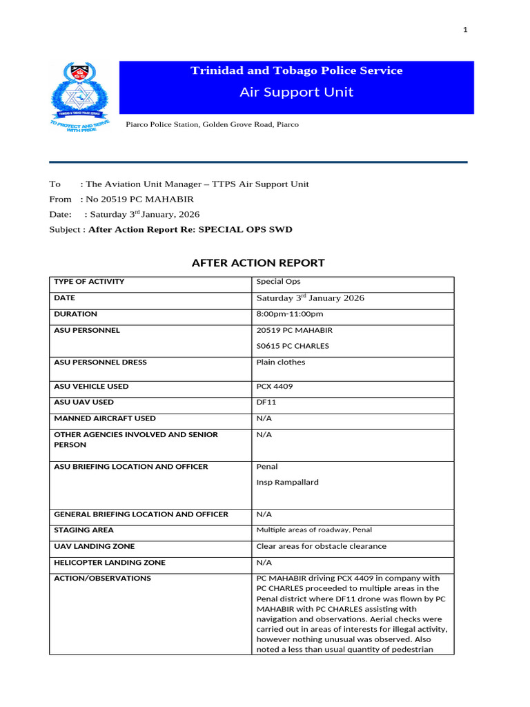Special Ops After Action Report 2026 | PDF | Unmanned Aerial Vehicle ...