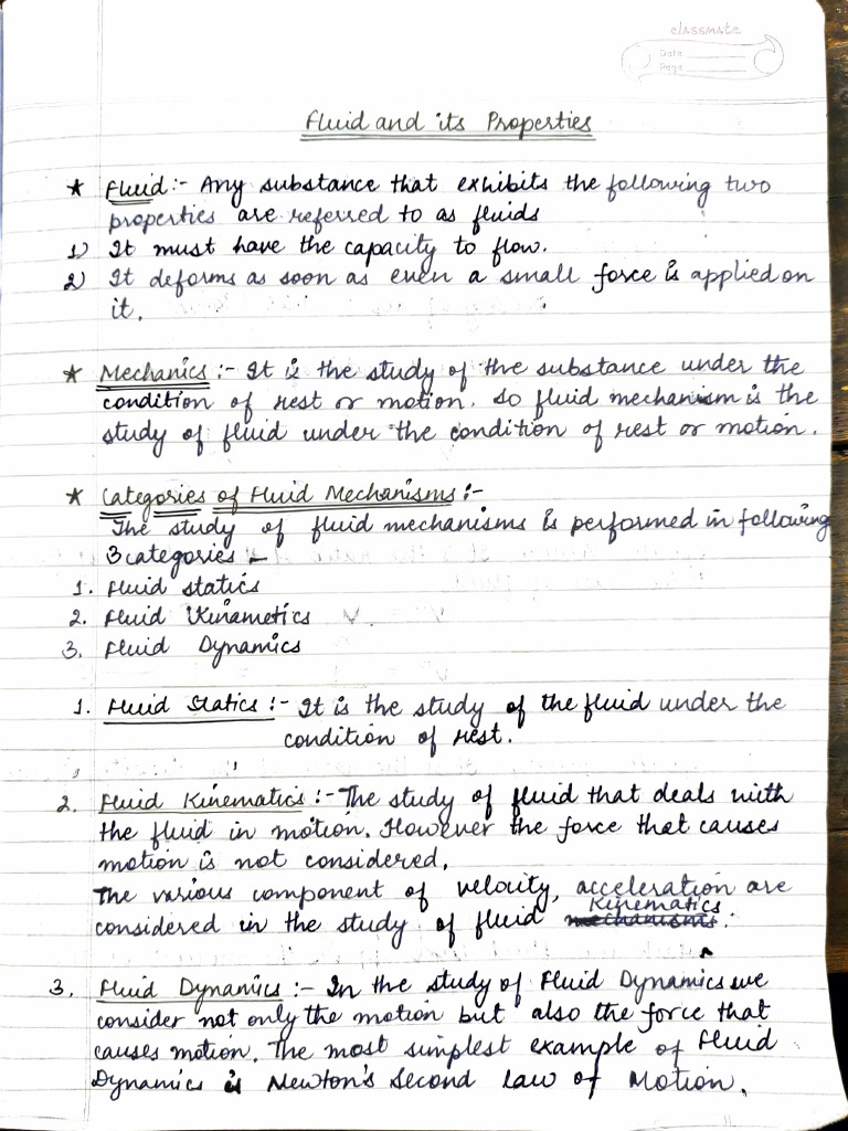 Fluid Mechanics and Properties Overview | PDF