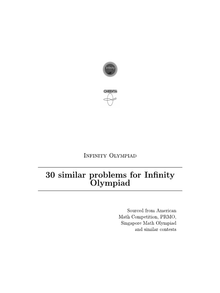 Infinity Maths Exam | PDF