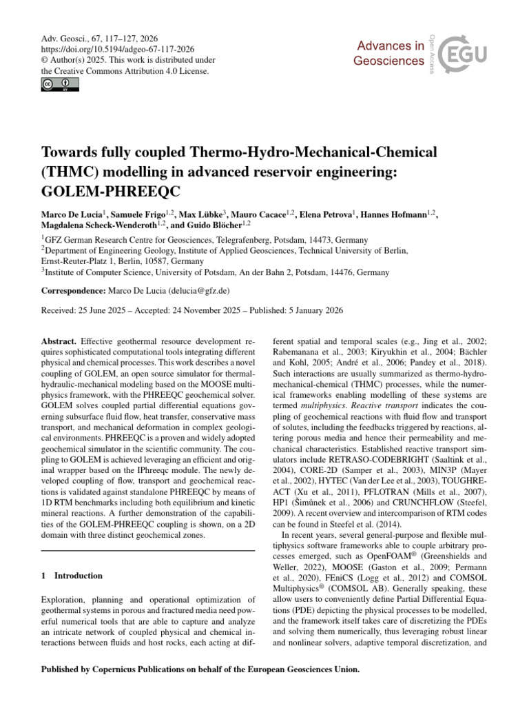 Towards Fully Coupled Thermo Hydro Mechanical Chem | PDF | Viscosity ...