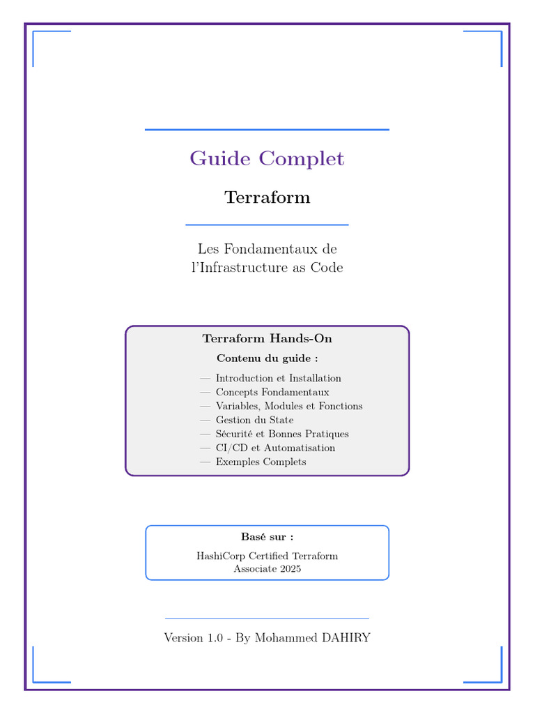 Guide Terraform : Infrastructure as Code | PDF | Informatique | Génie ...