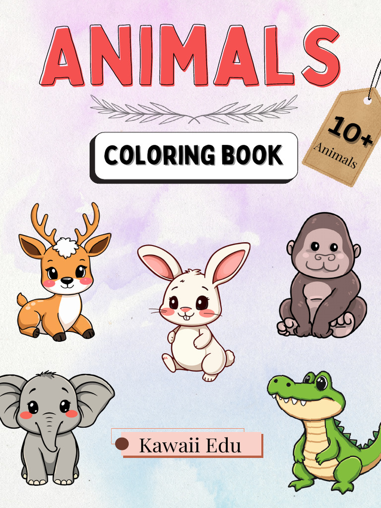 Kawaii Animals Coloring Book for Kids | PDF