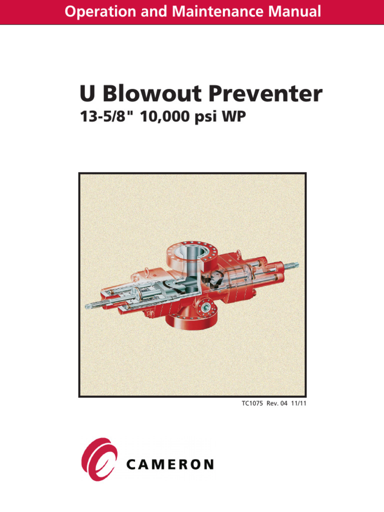 U Blowout Preventer Operation Manual | PDF | Screw | Piston