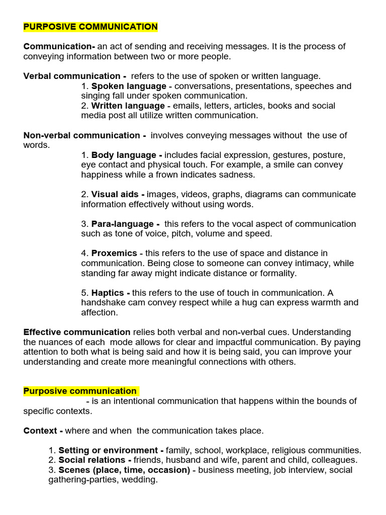 Understanding Purposive Communication | PDF | Semantics | Communication