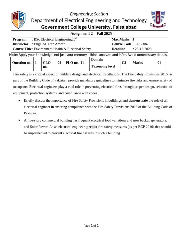 Assignment 2 EHES - Fall 2025 | PDF