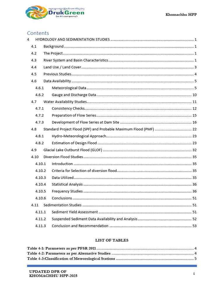 Khomachhu HPP Hydrology Study 2025 | PDF | Drainage Basin | Discharge ...