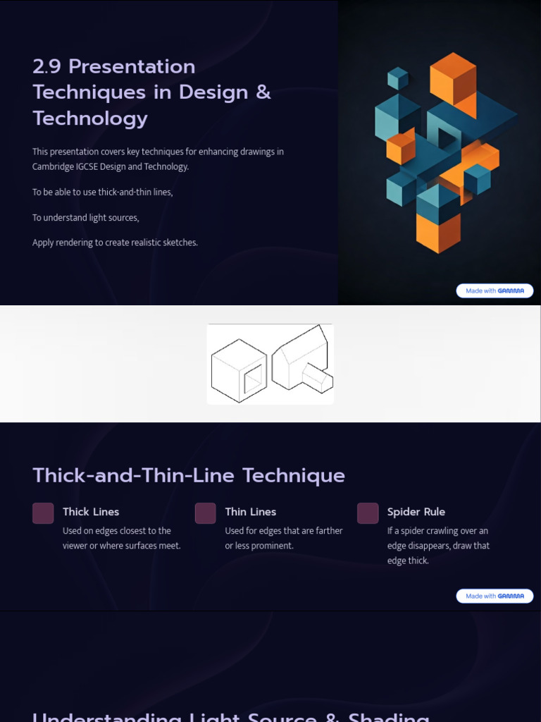 Design & Tech Drawing Techniques | PDF