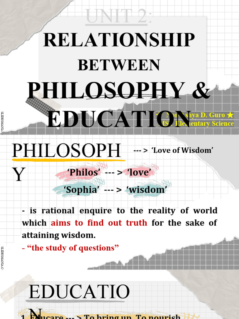 Philosophy and Education Connection | PDF | Philosophy Of Education ...