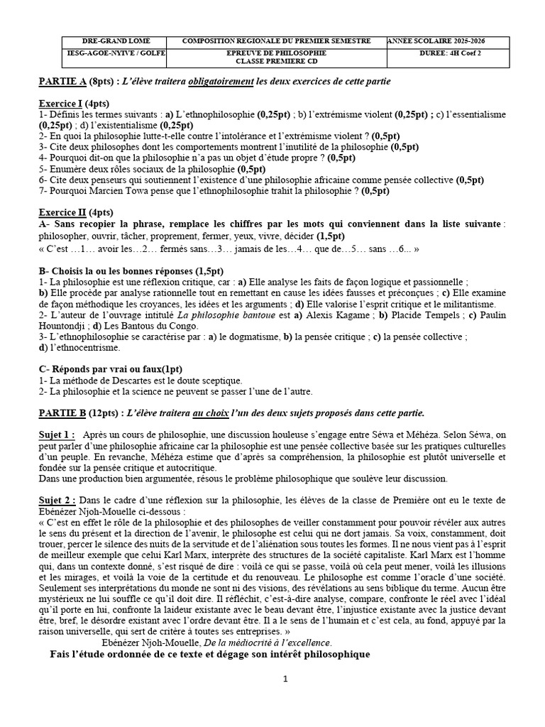 Épreuve de philosophie 2025-2026 CD | PDF | Justice | Crime et violence