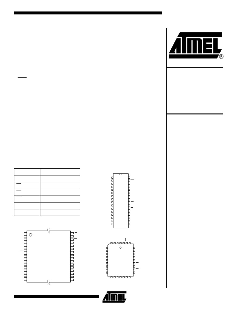 AT29C020 5V Flash Memory Overview | PDF | Booting | Flash Memory