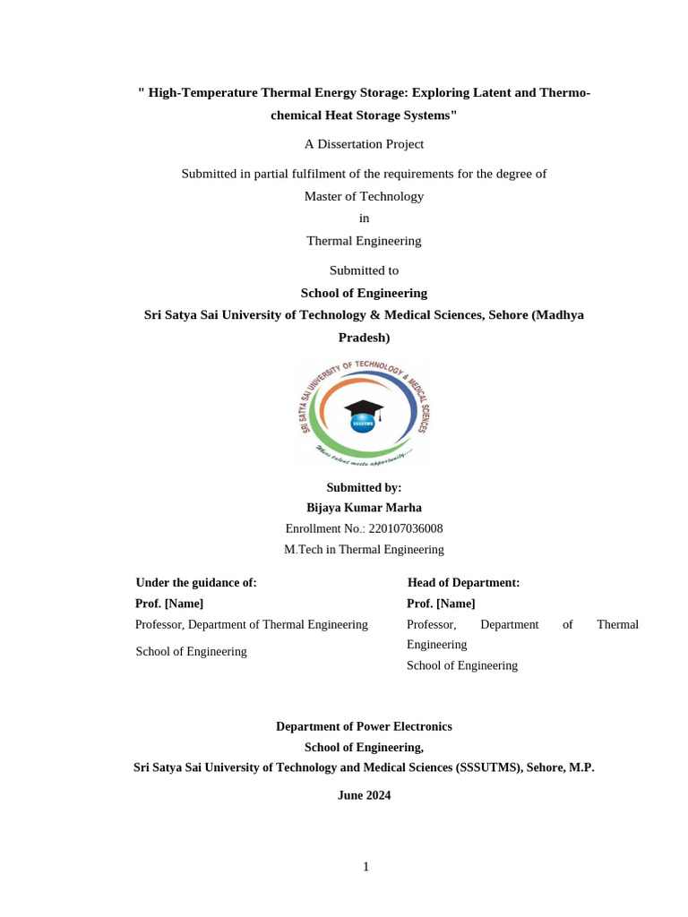 High-Temperature Thermal Energy Storage | PDF | Energy Storage | Heat