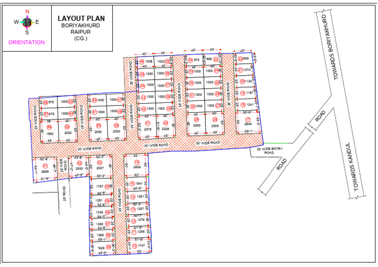 Raipur Layout Plan with Road Dimensions | PDF