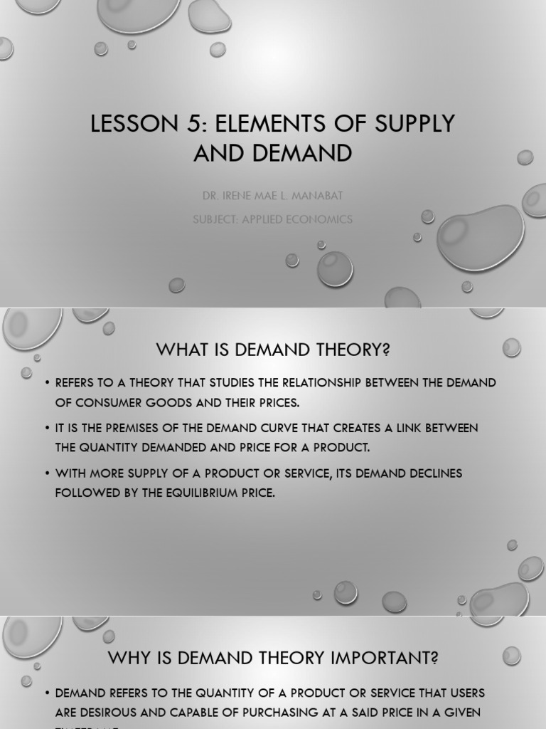 Understanding Supply and Demand Dynamics | PDF | Elasticity (Economics ...