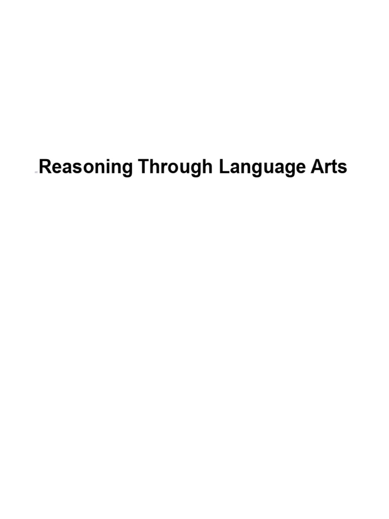 Language Arts Reasoning Guide | PDF