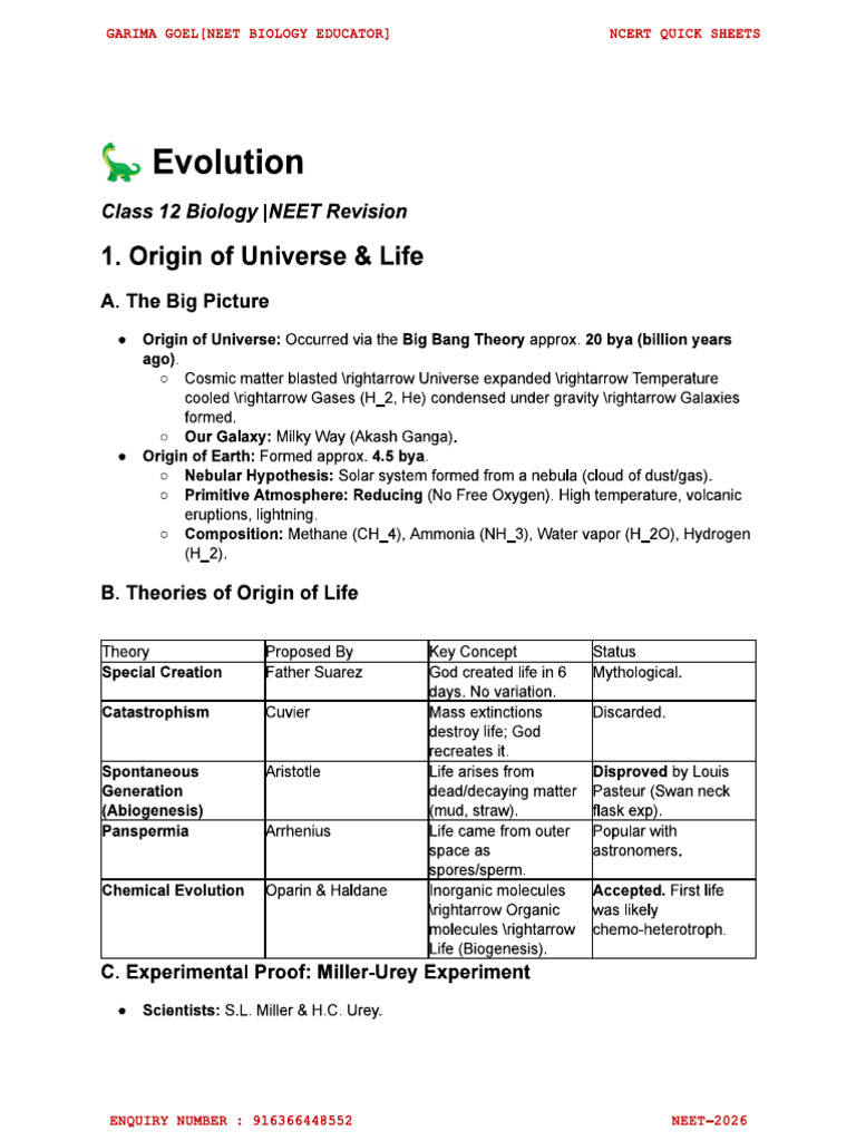 Evolution QNR Notes | PDF