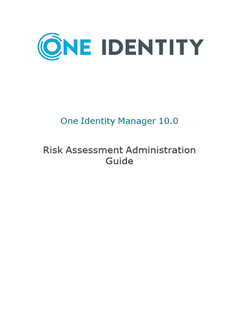 One Identity Manager Risk Assessment Guide | PDF | Risk | Parameter ...