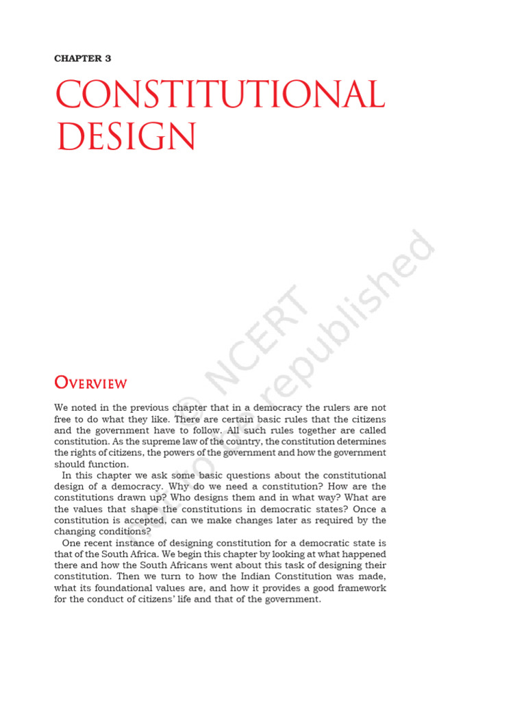 Constitutional Design in Democracies | PDF | Apartheid | Nelson Mandela