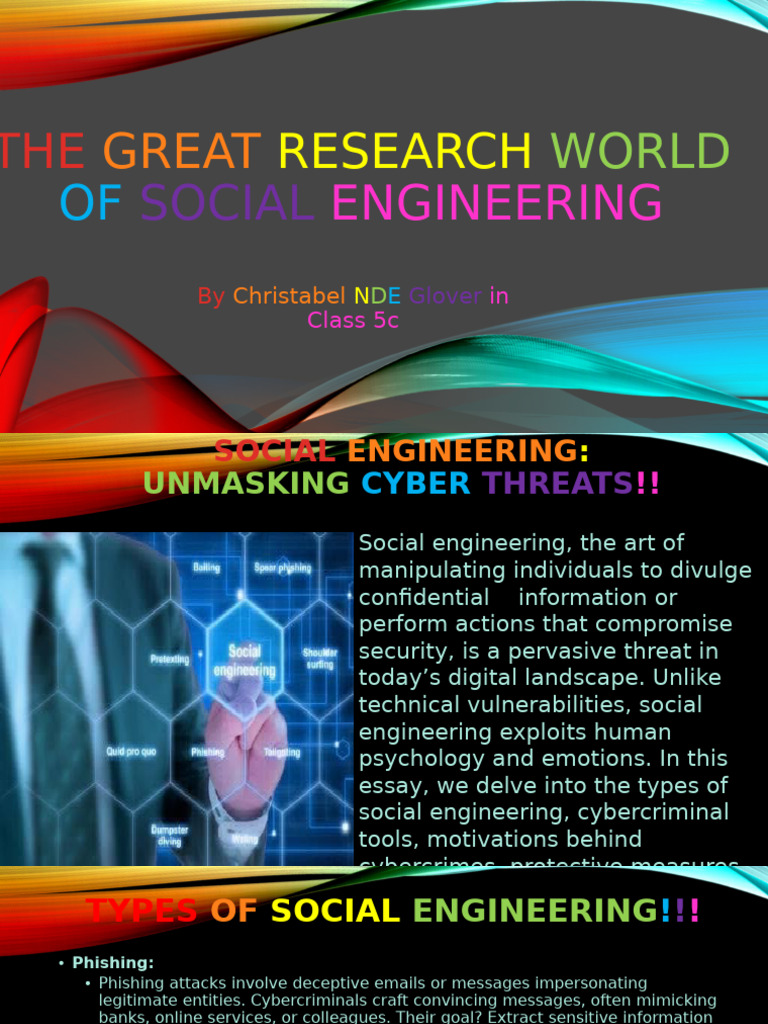 Social Engineering: Cyber Threats Unveiled | PDF | Social Engineering ...