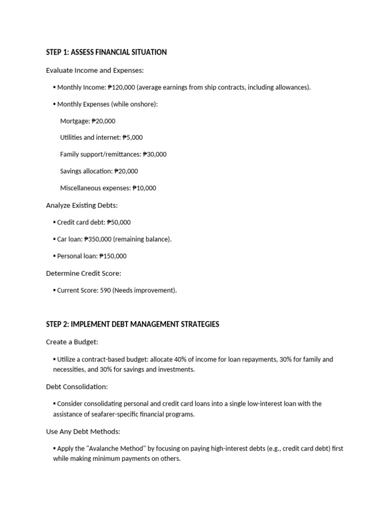 Seafarer Financial Management Guide | PDF | Credit | Finance & Money ...
