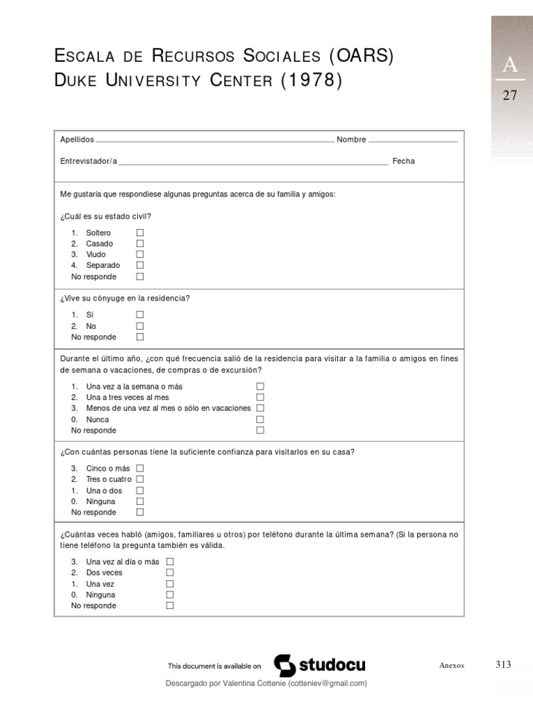 OARS | PDF