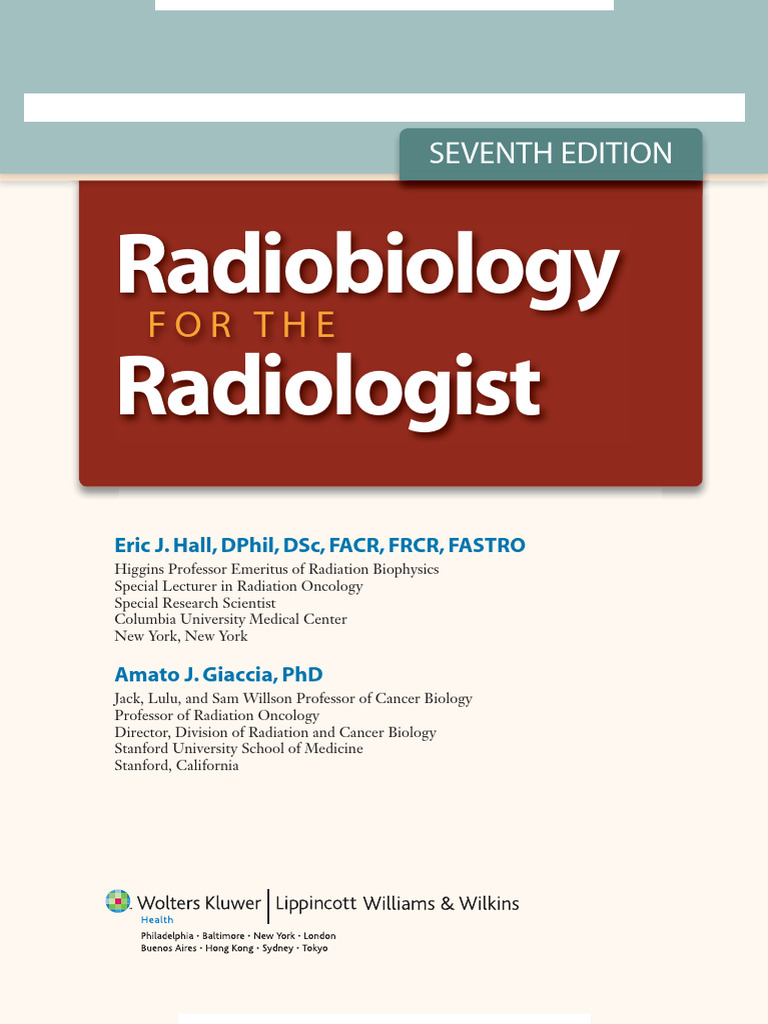Radiobiology for Radiologists: 7th Edition | PDF | Radiation Therapy ...