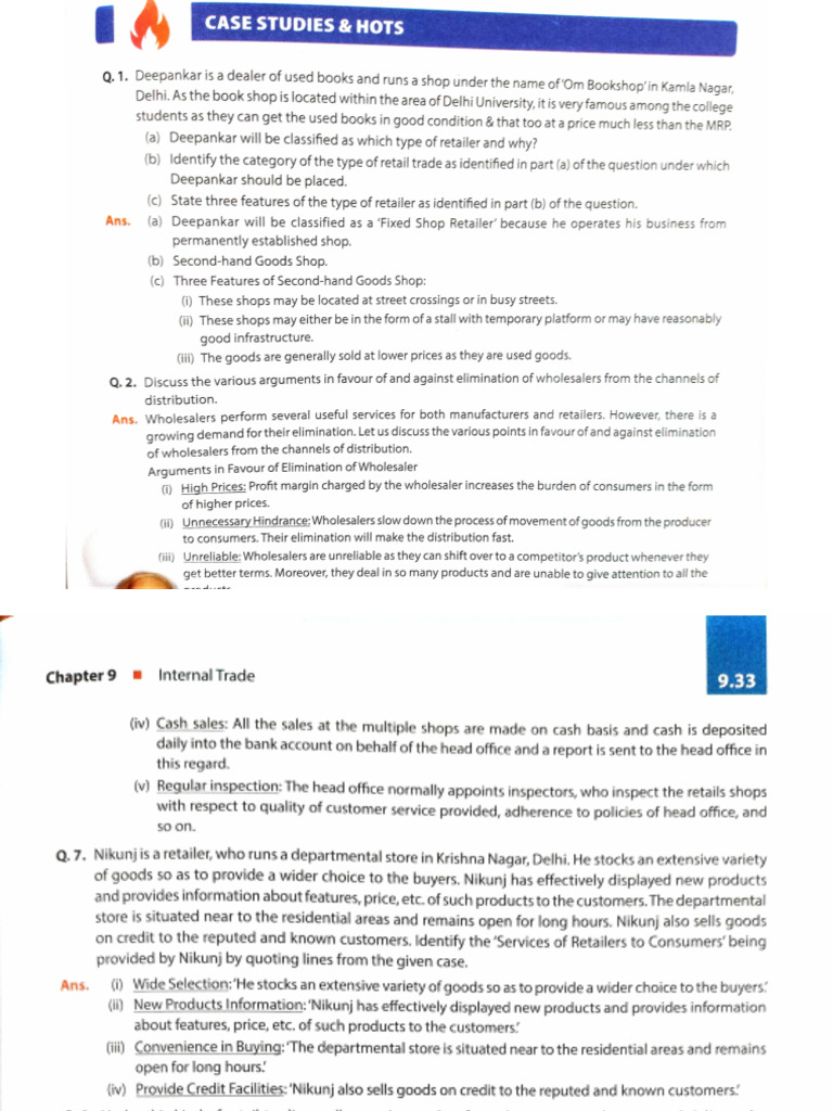 Case Studies Internal Trade | PDF
