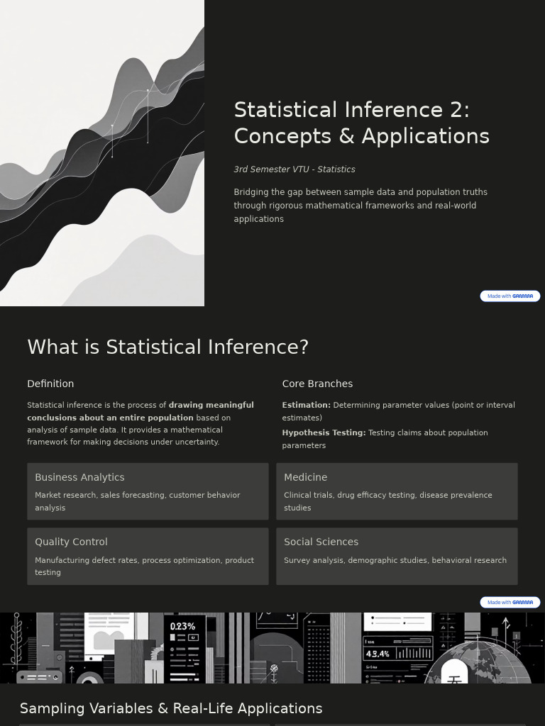 Statistical Inference: Concepts & Applications | PDF | Statistics ...