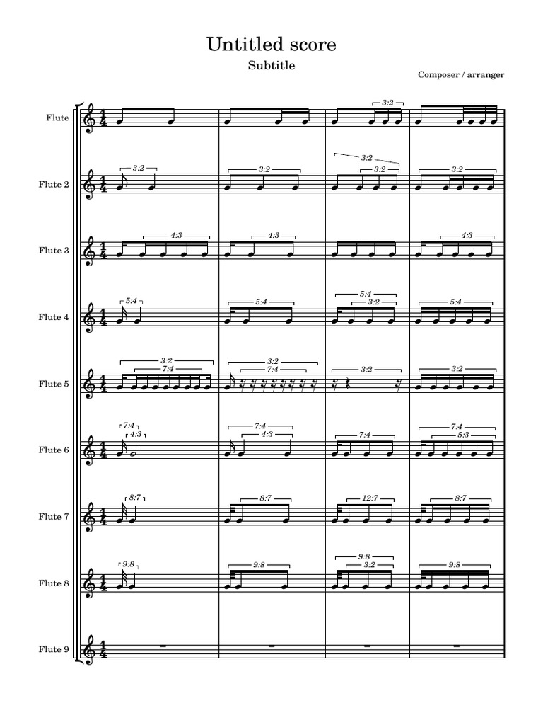 Flute Score Arrangement Guide | PDF