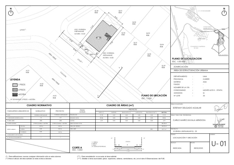 Proyecto de Vivienda Unifamiliar Q-33 | PDF